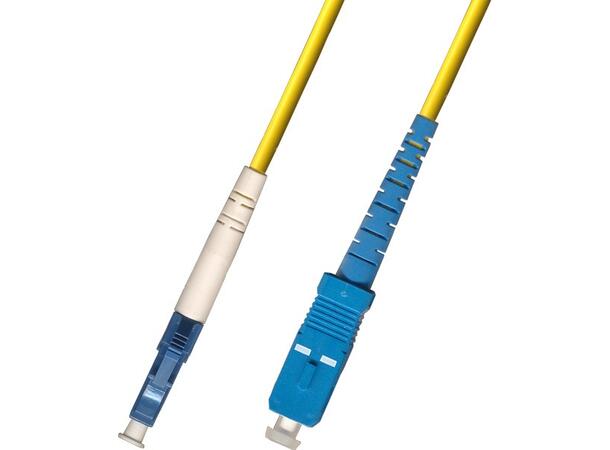 Patchcord hybrid LC/UPC-SC/UPC SM 9/125µm G.652.D, Simplex 2mm, Yellow